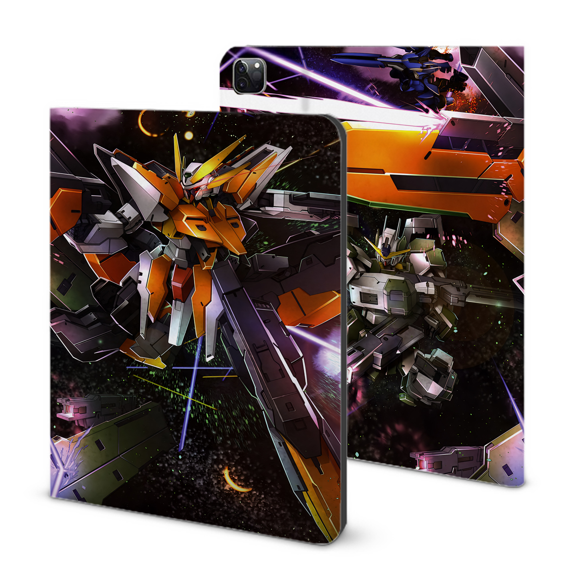 （画像用） 機動戦士ガンダム Mobile Suit Gundam IPad ケース ブック型 PUレザー TPU 耐衝撃 軽量 薄型 ペン収納なし 全面保護 IPad 各モデル対応